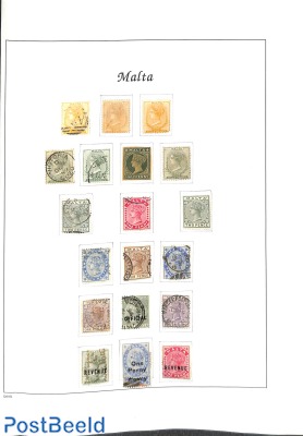 Page with Queen Victoria stamps o/*, Malta