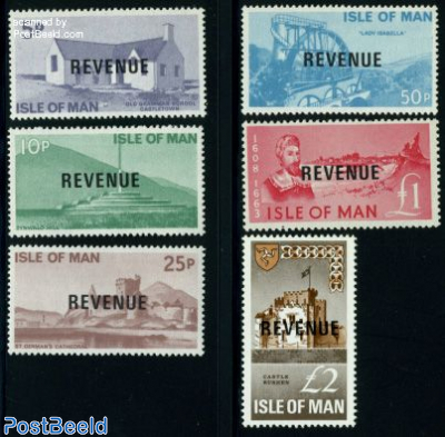 Revenue stamps 6v
