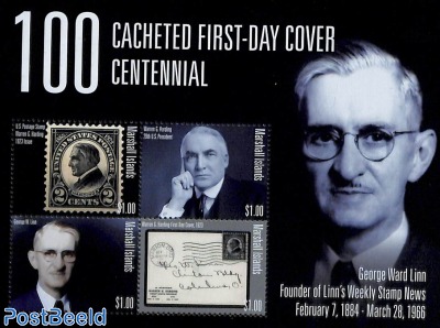 Cacheted First-Day cover centennial 4v m/s