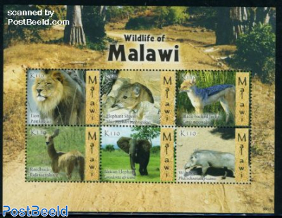 Wildlife of Malawi 6v m/s