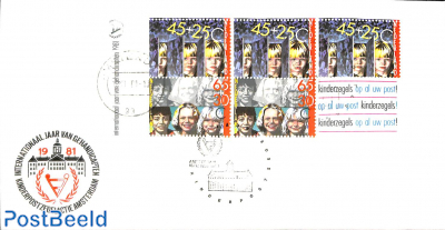 Kinderpostzegelactie Amsterdam, Cover with special cancellation s/s