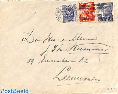 Letter with Red Cross stamps
