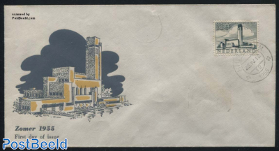 10+5c, City Hall Hilversum (architect Dudok) 1v, FDC