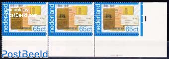 65c Rijkspostspaarbank, right side imperforated