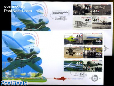 100 Years aviation 10v FDC (2 covers)