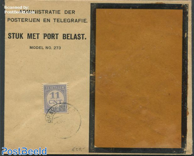 Envelope from The Netherlands, postage due 11 cent