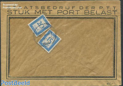 Envelope from Holland postage due