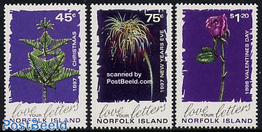 Greeting stamps 3v