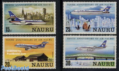 10 years Air Nauru 4v