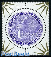 Round Kiwi purple with golden stars
