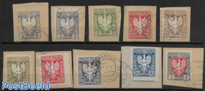 54/56+58/64, stamps out of set. 10v.