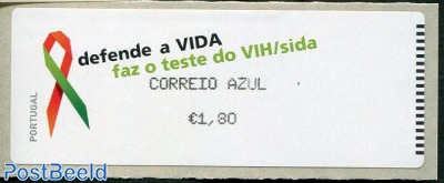 Automat stamp, Anti-Aids 1v (face value may vary) Correio Azul