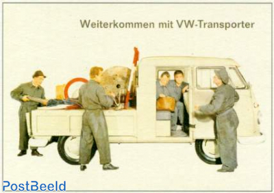 Volkswagen Transporter with workers