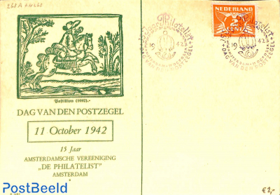 Stamp Day 1942, Amsterdam, Green card