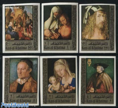 Durer paintings 6v, imperforated