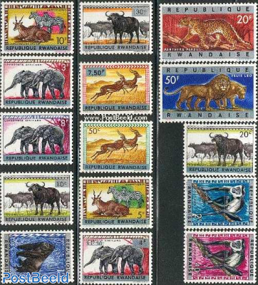 Animals overprints 15v