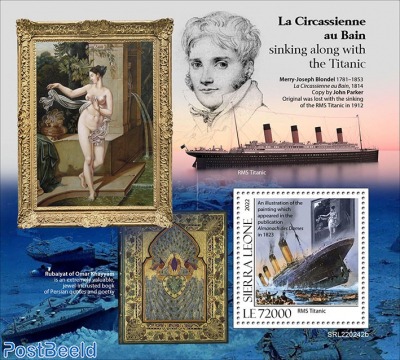 La Circassienne au Bain sinking along with the titanic