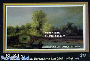 Rembrandt paintings s/s, Landscape with stone brid