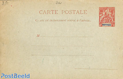 Postcard 10c, with number (folded upper left corner)
