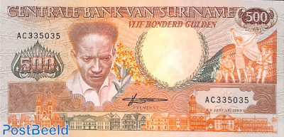 500 gulden 9.1.1988
