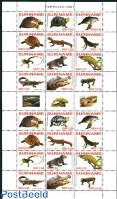 Reptiles 2x12v minisheet