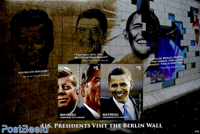 Mayreau, US presidents visit the Berlin Wall2v m/s