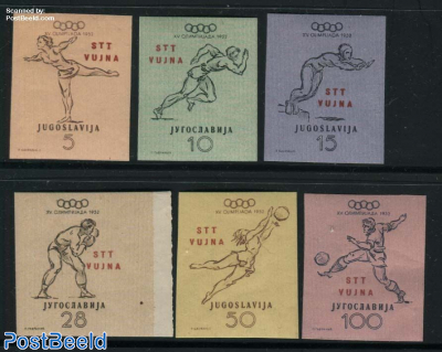Olympic games 6v, imperforated