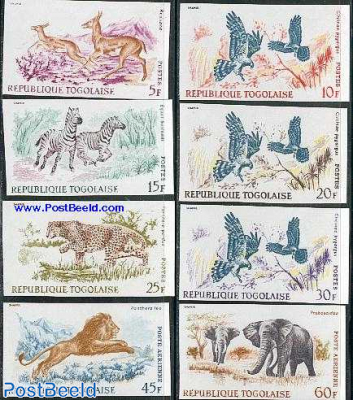 Animals 8v imperforated