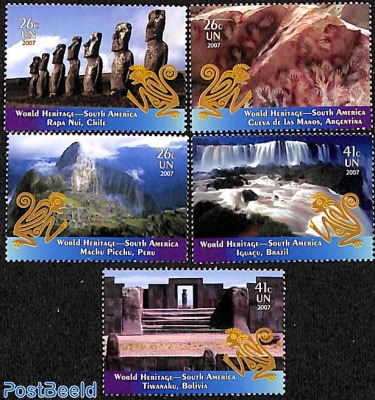 World heritage South America 5v