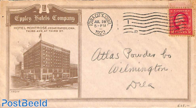 Envelope from Cedar Rapids. See Iowa City 1922 postmark.