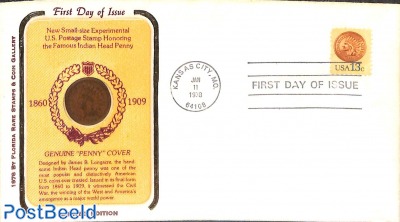 First Day Cover with original coin