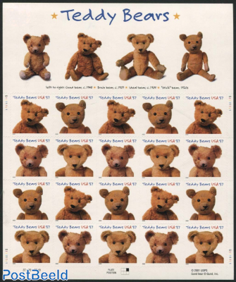 Teddy Bears minisheet s-a