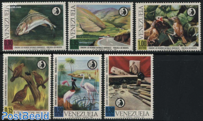 Nature conservation 6v, Airmail