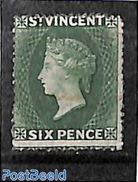 6d, WM Star, perf. 15, stamp out of set