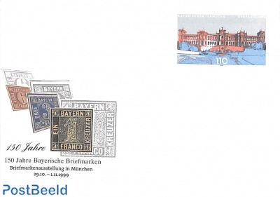 Envelope, 150 years Bavaria stamps