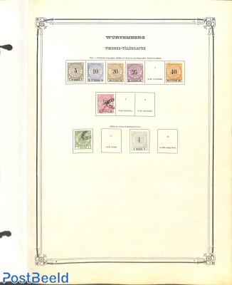 Württemberg Telegraph stamps