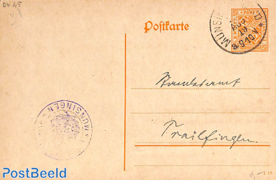 Postcard 7.5pf from MÜNSINGEN 