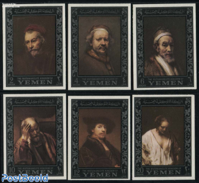 Rembrandt 6v (silver in borders), imperforated