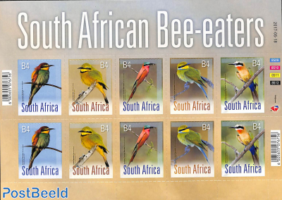 Bee-eaters minisheet s-a (with 2 sets)