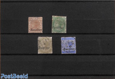 Lot Victoria stamps */o, Zanzibar