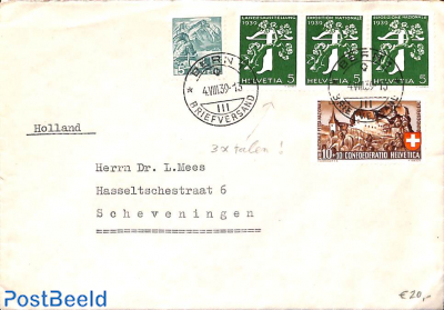 Envelope from Bern to Scheveningen