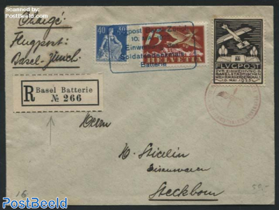 Airmail letter Registered, with seal