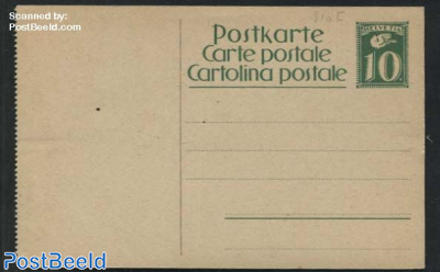 Postcard 10c, perforated on left side