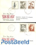 Rembrandt 5v, FDC Three Arrows (on 2 covers)